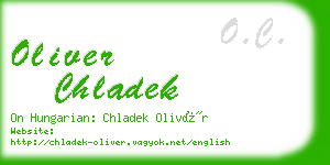 oliver chladek business card